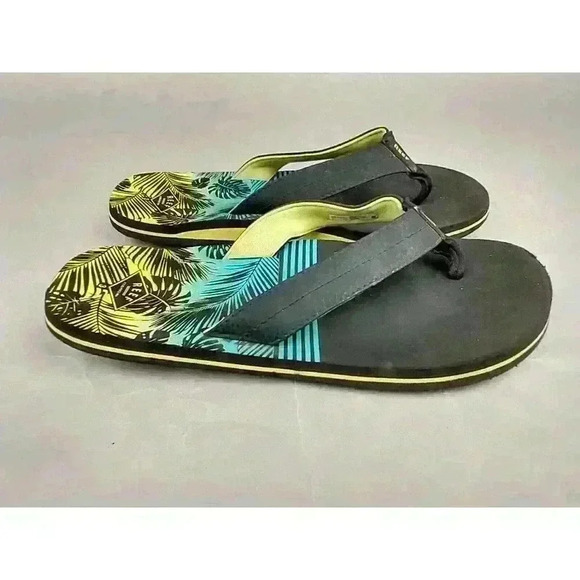 Reef Boys Kids Pool Beach Flip Flops Thongs Sandals Blue Aqua Green 3 US - Picture 2 of 7